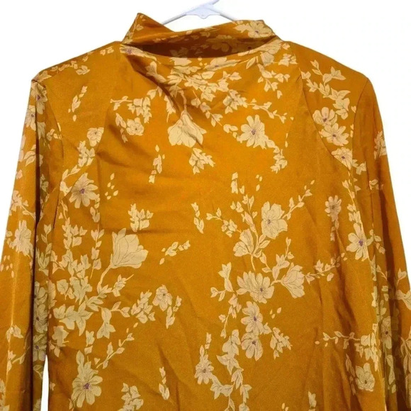 Free People Aries Floral Mini Dress Golden Yellow Size S/P #085 - Picture 5 of 6